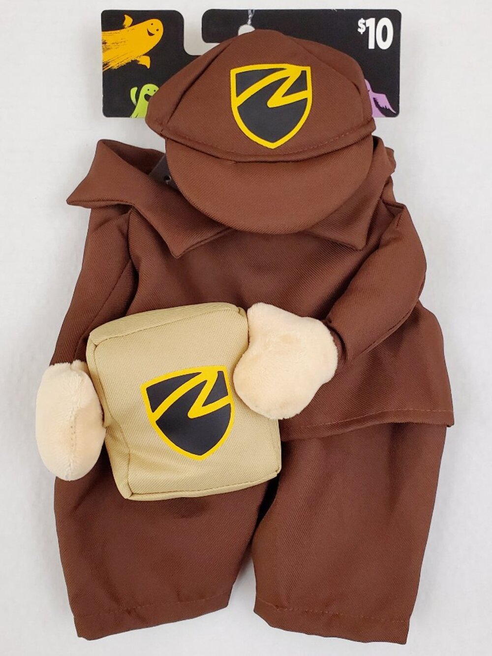 UPS Delivery Driver Mail Carrier Shipper Pet Dog Costume Outfit Halloween Size M